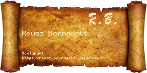 Reusz Bernadett névjegykártya