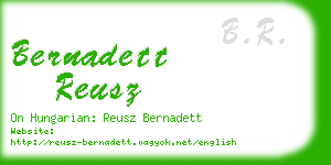 bernadett reusz business card